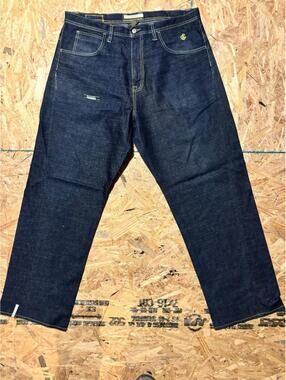Vintage Y2K Rocawear Jeans Mens 38x34 Dark Wash Yellow Stitch Embroidered R